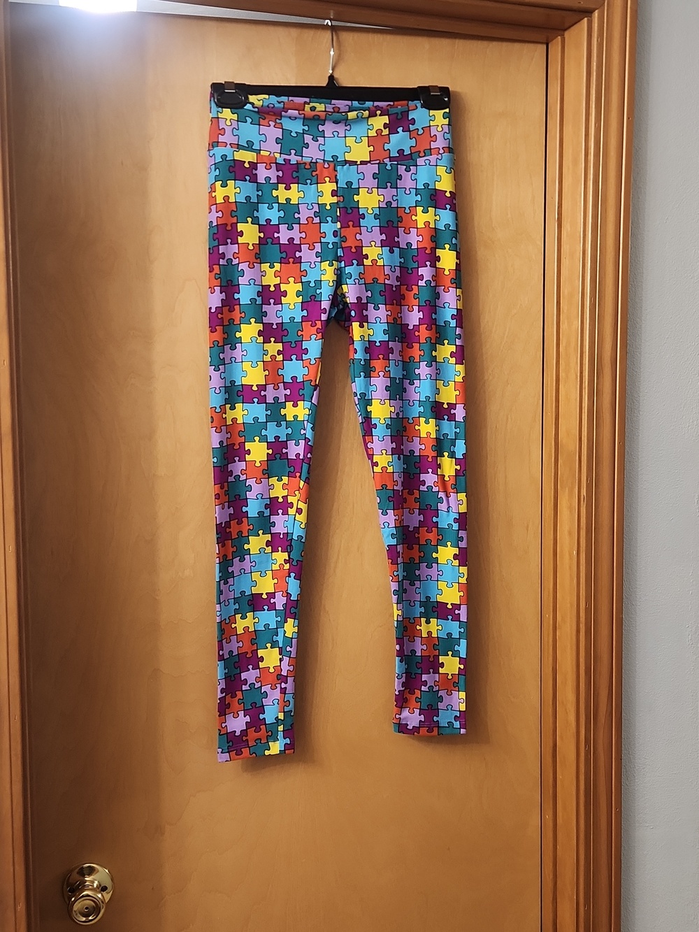 LuLaRoe AUTISM Puzzle Piece Leggings - Multicolor ONE SIZE